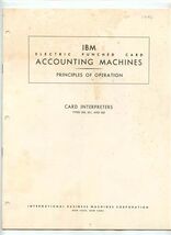 IBM Accounting Machines Principles of Operation Card Interpreters 550 55... - $146.52