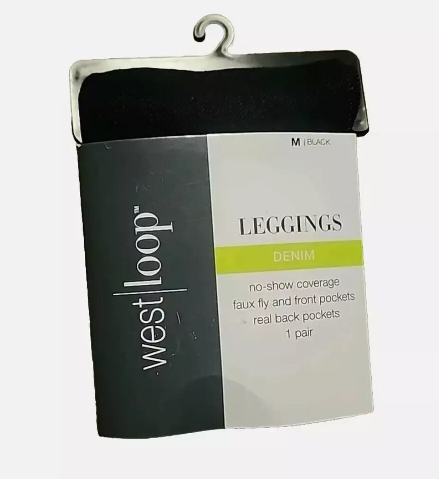 WestLoop Denim Leggings - Medium, Black - Stylish &amp; Comfortable Fit - $2.28