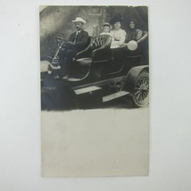 RPPC Photo Postcard Henry Raman Family Old Car &amp; Susan Briney Ohio Antique 1910s - £24.16 GBP