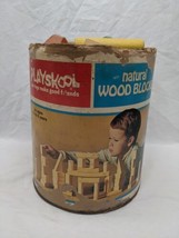 1974 Playskool Colorful Natural Wood Blocks - $24.75