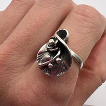 Vintage USSR Silver Ring 875 Soviet Era Abstract Modernist Design  Hallm... - $95.00