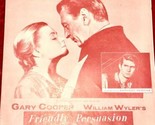 1956 Sheet Music Friendly Persuasion Thee I Love In Clear Cover VTG - $8.86