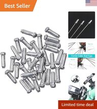 Versatile Alloy Crimps for Bicycle Cables - Pack of 100 Silver Cable End... - $8.31