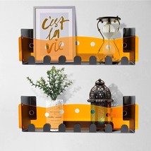 Floating Shelves, Wall Mounted Shelves Set of 2, Wall Shelves for Bathroom - £13.67 GBP