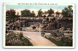 Postcard St. Louis Missouri New Bear Pit At Zoo Forest Park Women On Bench 1927 - £5.14 GBP