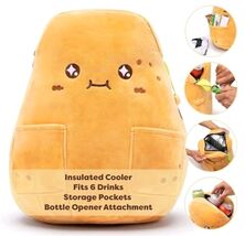 WHAT DO YOU MEME COUCH COOLERS BY RELATABLE INSULATED POTATO PLUSH - BROWN - $720.44 MXN