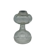 Vintage Clear Pressed Glass KErosene Lamp Base 8.25 Inch Tall - £21.76 GBP
