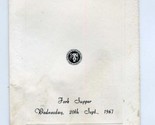 Fork Supper Menu Royal Zoological Society of Ireland 1967 - £31.59 GBP