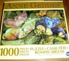 Jigsaw Puzzle 1000 Pieces Baby Fairies Sleeping Anne Geddes Photograph Complete - £10.89 GBP