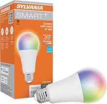 Sylvania Wifi LED Smart Light Bulb, 14.5W, Full Color and Tunable White ... - $18.69
