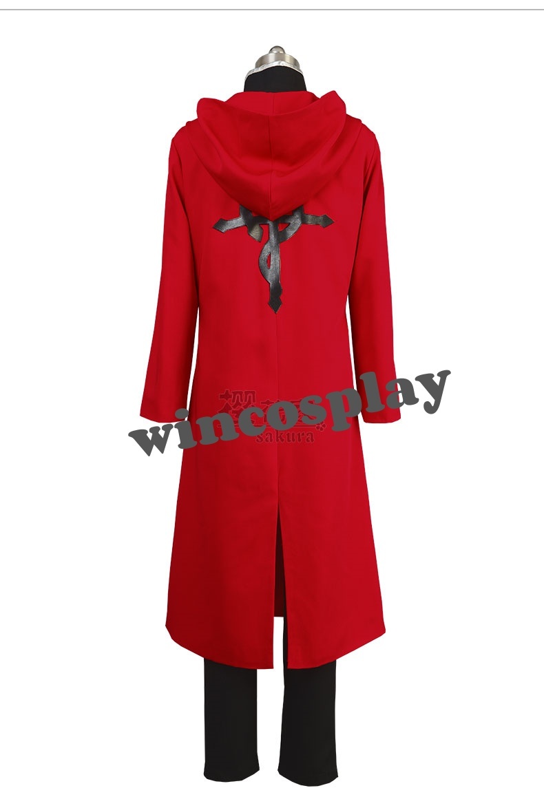 Primary image for Anime Fullmetal Alchemist Edward Elric Full Set Cosplay Costume Red Coat Unisex