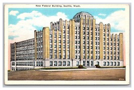 New Federal Building Seattle Washington WA UNP Unused WB Postcard Z10 - £2.25 GBP