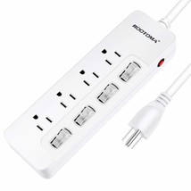 Power Strip Surge Protector With Individual Switches,Etl Certified,6-Foot 14Awg  - £28.53 GBP