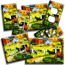 Amish Country Farm Horse Red Barn Cows Coach Light Switch Outlet Art Wall Plates - £14.38 GBP+