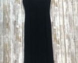 Victoria&#39;s Secret Woman L Long Black Nightgown Gown Vintage Velvet Open ... - $72.92
