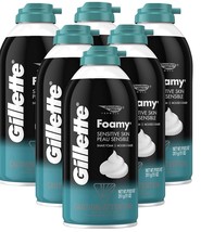 Gillette Foamy Shaving Cream, Sensitive Skin, 11 Ounce (Pack of 6) - £28.06 GBP