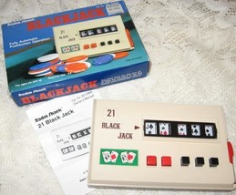 Blackjack Game-Handheld-Radio Shack-#60-2353-1991 - £8.60 GBP