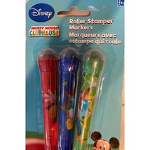 Mickey Mouse Roller Stamper Markers Great Party Favors School 3 Ct - £3.00 GBP