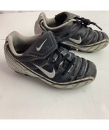 NIKE Noventa Black Silver Soccer Cleats Versa Tract Shoes 90 US Size 10C - $9.82