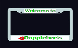 WELCOME TO GAPPLEBEE&#39;S  WHITE LICENSE PLATE FRAME - £10.24 GBP