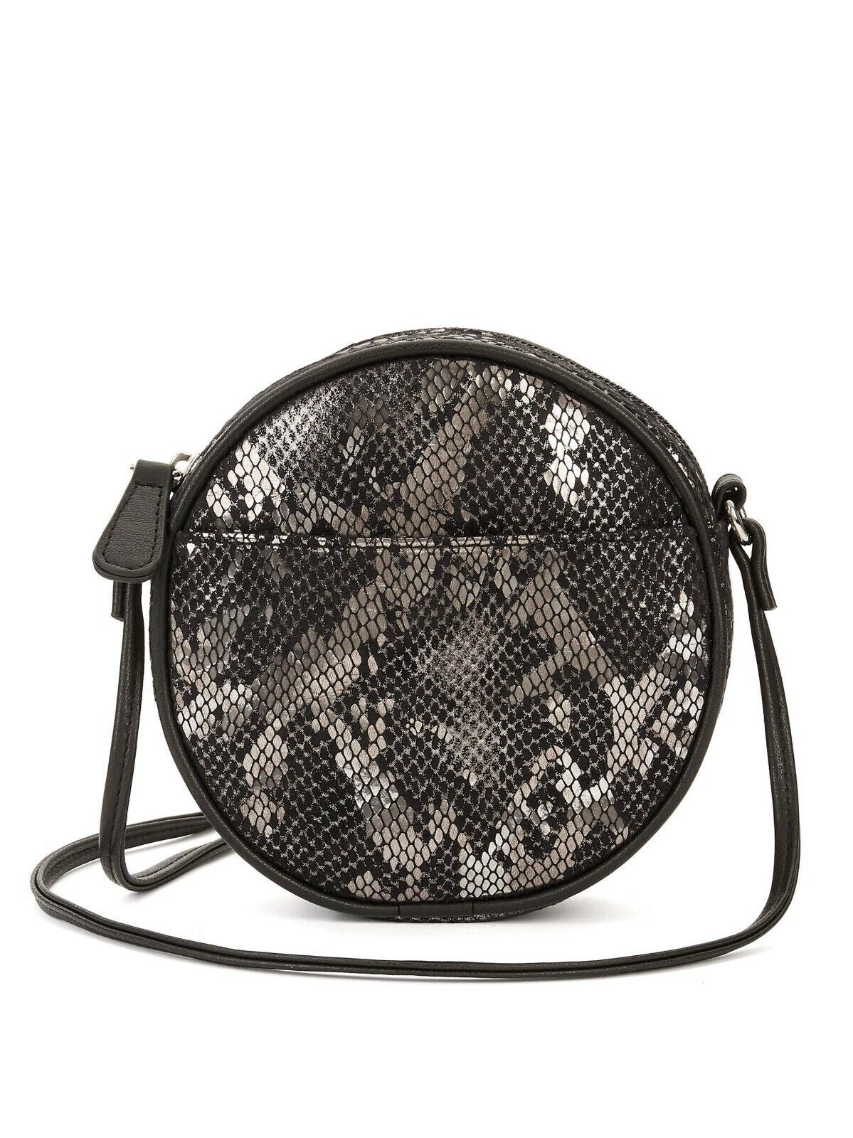 No Boundaries Ladies Mini Circle Crossbody Bag Purse Metallic Snake NEW - $14.50