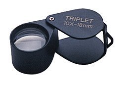 Diamond Jewelers Chrome 18mm 10X Triplet Loupe w Case 44959 - $13.41
