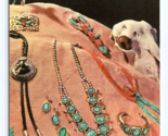 Native American Made Turquoise Jewelry UNP Unused Chrome Psotcard E16 - $3.91
