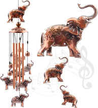 Wind Chimes Outdoor Clearance,  Elephants Aluminum Tube Windchime with S... - $26.84