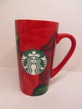 Starbucks Holiday Mug Red Christmas Poinsettia Coffee Latte Cup 16oz - £11.73 GBP