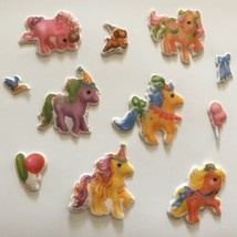 LOT: 11 VTG 1980s My Little Pony Hasbro G1 MLP Puffy Stick-On Stickers USED 1983 - £40.75 GBP