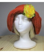 CSM - Brimmed Slouchy Hat, Handmade, NEW, Pumpkin, Crochet CSM - 10394 - $34.30 CAD
