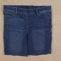 One 5 One Womens Bombshell Fit Bermuda Walking Shorts Blue Denim Pull On XL - £10.11 GBP