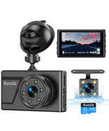 Dash Cam Front and Rear Car Camera 1080P with SD Card, Kussla 3”IPS Scre... - £28.85 GBP