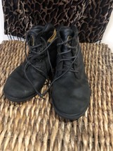 TIMBERLAND BLACK JUNIOR BOOTS - Size 2.5 - £15.10 GBP