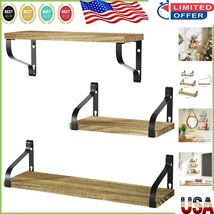3-Piece Rustic Wood Floating Shelf Set - Perfect for Bedroom, Bathroom &amp;... - $31.67