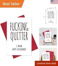 Humorous Retirement Card for Coworker | Funny Quitter! I Mean Happy Reti... - $9.30