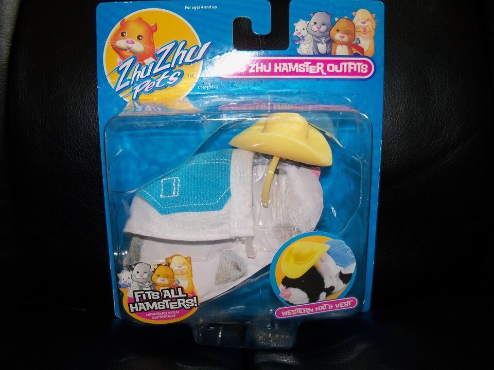 Primary image for Zhu Zhu Pets; Hamster Outfit: Western Hat & Vest New