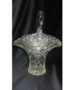 LE Smith Crystal Glass Innovation Buttons Stars Leaves Basket Vase - $99.00