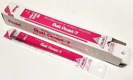 New Pentel 24-Pcs Rsvp Ballpoint Pen .7mm Pink Ink Refill BKL7-P For BK70/BK90 - £15.07 GBP
