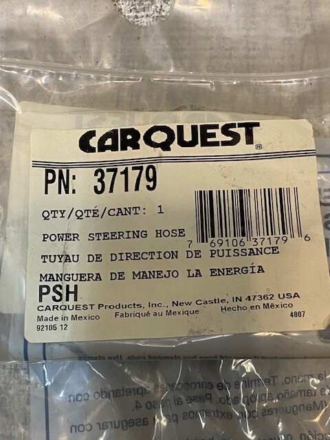Carquest 37179 Power Steering Hose Item image 2
