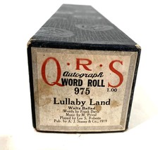 QRS Word Roll Scroll 975 Lullaby Land (Waltz Ballad) Davis, Prival, Roberts 1919 - £30.61 GBP