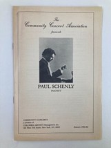 1983 Program Community Concert Association Present Pianist Paul Schenly - £11.20 GBP