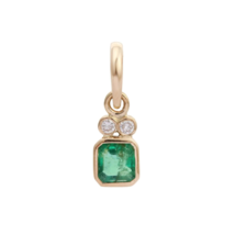 18K Gold Emerald Pendant - £248.10 GBP