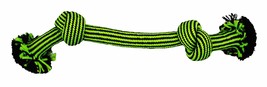 Jolly Pets Knot-N-Chew Tube Squeaker Green/Black Small/Medium - $193.35 MXN