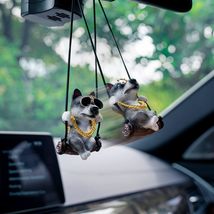 Floruit Siberian Husky Car Mirror Hanging Accessories Cute Swinging Dog Rear Vie - £15.80 GBP