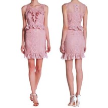 $195 Romeo + Juliet Couture Victorian Lace + Dot Dress Small 2 4 Dusty Pink NWT - £65.92 GBP