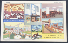 VTG O&#39;Donnell&#39;s Sea Grill Restaurant Washington DC Postcard Advertising Tavern - $9.49