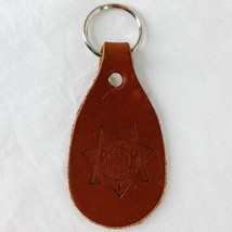 Bianchi International Brown Leather Key Chain Fob Holder 3 3/4&quot; x 2&quot; - £8.80 GBP