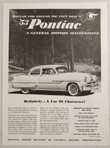 1953 Print Ad Pontiac 2-Door A General Motors Masterpiece - $13.48