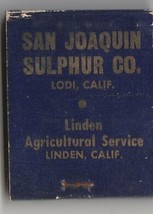 Vtg Strike on Matchbook  ~ San Joaquin Sulphur Co. ~ Lodi, Ca - $131.75 MXN